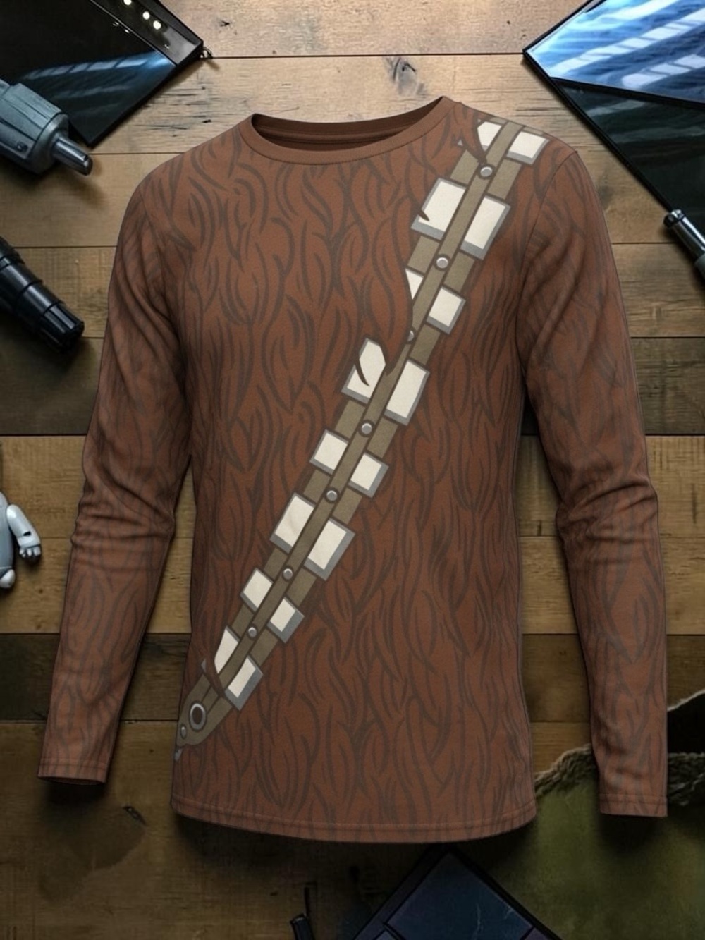 Star Wars Chewbacca Brown Long-Sleeve Graphic Tee